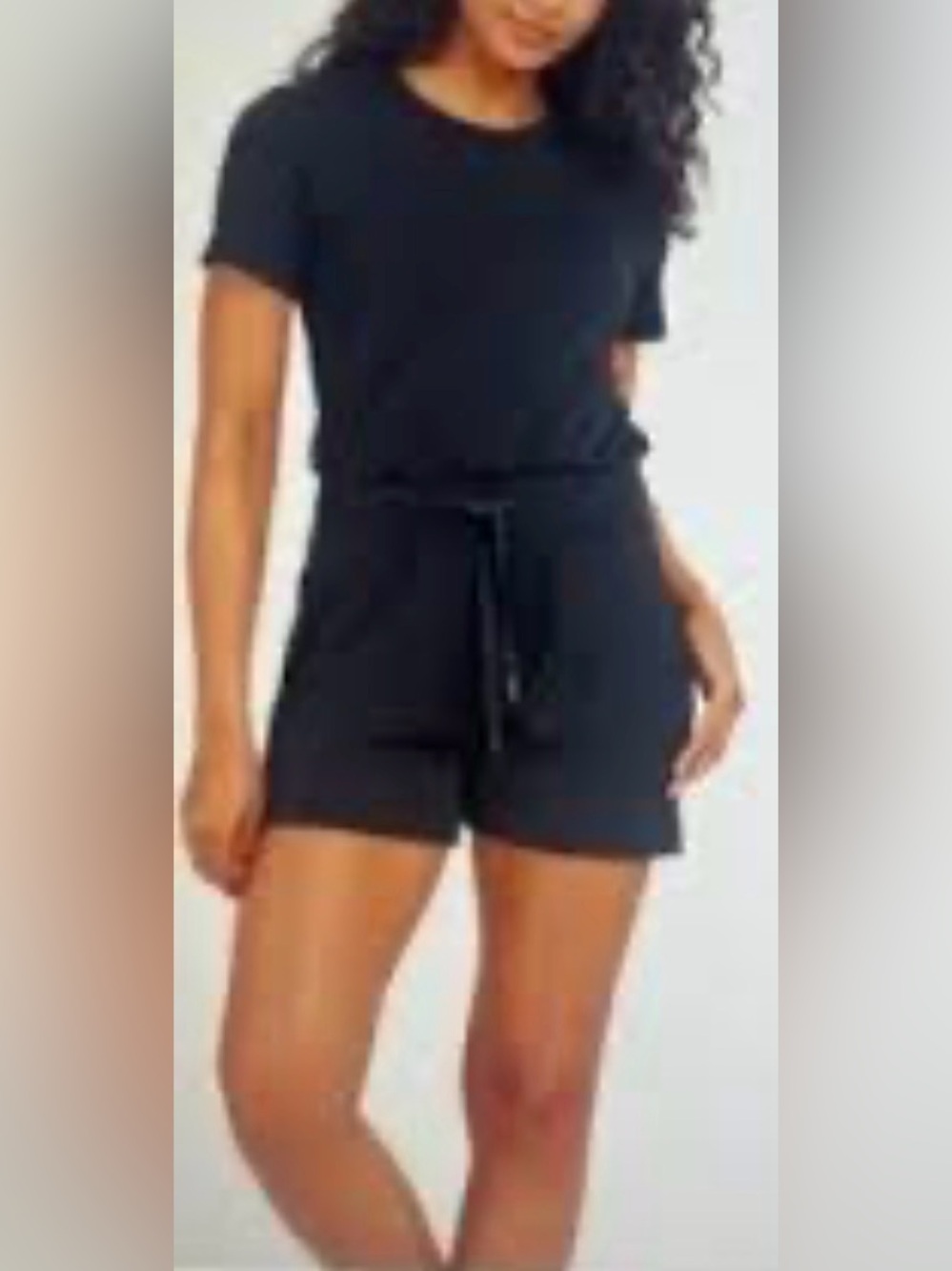 SPANX - Airessentials Short Sleeve Drawstring Airluxe Short Romper Size Medium